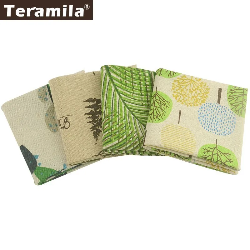 Boosew ткань из хлопка и льна Telas 4 шт. 45x45 см DIY шитьё для подушки занавески нашивки с
