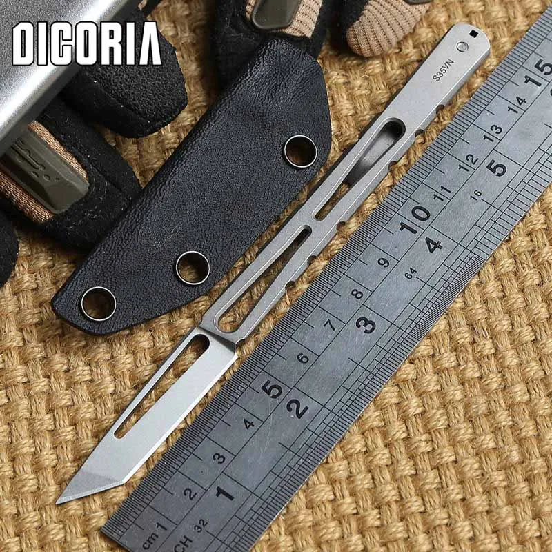 Тактический нож DICORIA II с фиксированным лезвием CPM S35vn охотничий прямой KYDEX ножи для