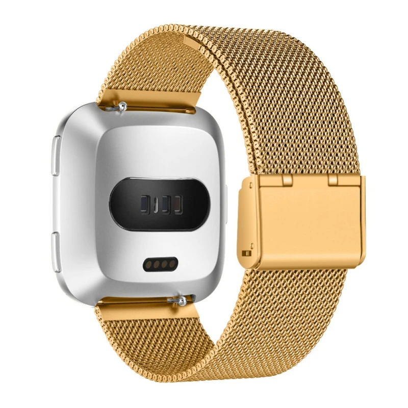 Сетчатый ремешок из нержавеющей стали для Fitbit Versa Ремешки для наручных часов аксессуары браслеты ремешки Браслет ремешки для Fitbit Versa