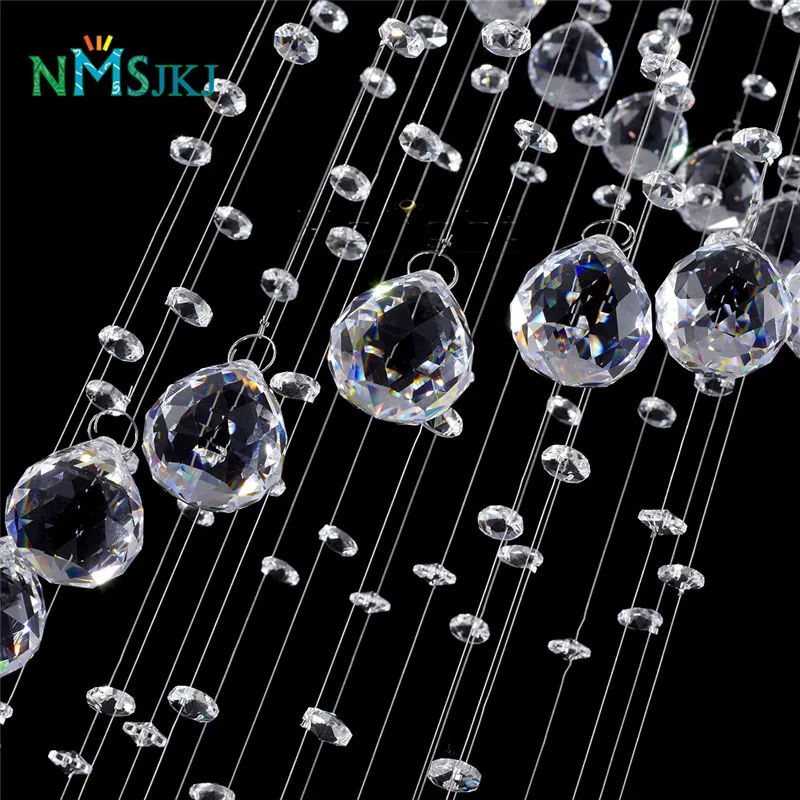 D20CM современная светодиодная спиральная хрустальная люстра светильники длинная