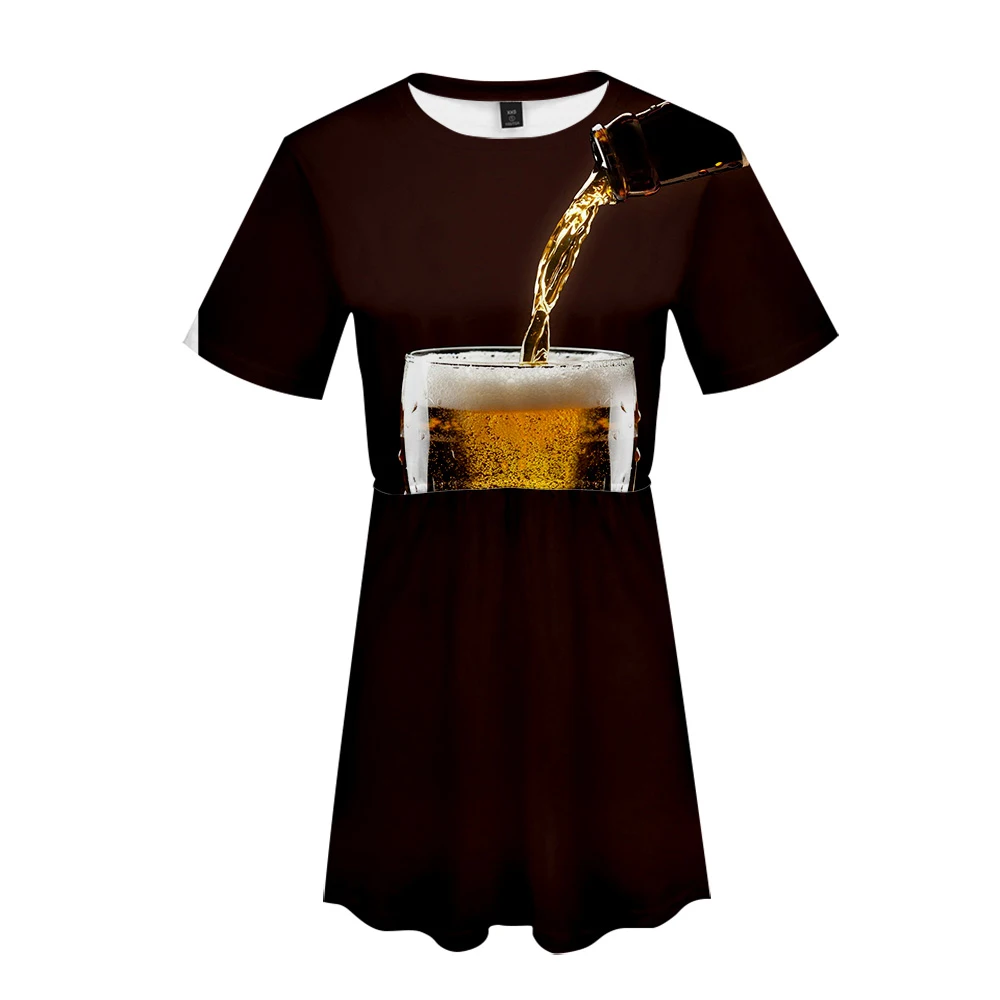 Beer day 3D dress Printed Women cute Dress Summer streetwear Dresses 2019 Hot Sale Girls Casual harajuku plus size xxl | Женская одежда