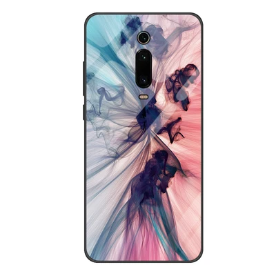 Розовый Чехол из закаленного стекла для Xiaomi Mi 9 T 9 t, Мягкая силиконовая задняя крышка для Xiaomi Mi 9 T, чехол для телефона с рисунком из мультфильма s для Xiaomi Mi 9 T - Цвет: Розовый