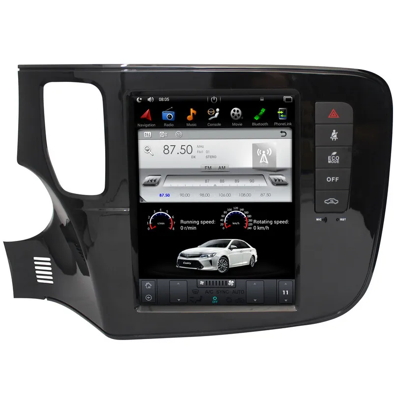 Автомобильный плеер Tesla Style 10 4 дюйма Android 7 1 GPS навигация для Mitsubishi Outlander 2014 2017 с