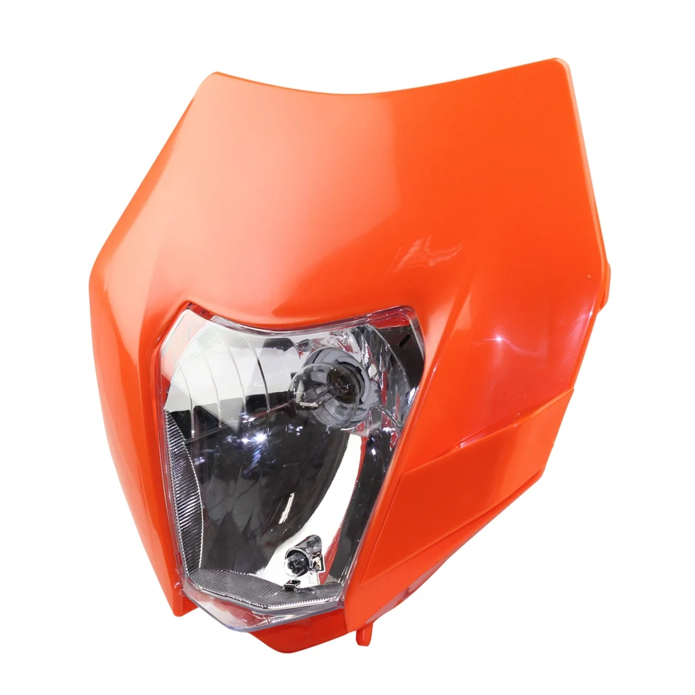 Маска для обтекателя фар для велосипеда грязи Emark для KTM SXF SX XCW XC EXC XCF 125-500 шесть дней эндуро 7/" Руль управления для рук - Цвет: 033 Orange Headight