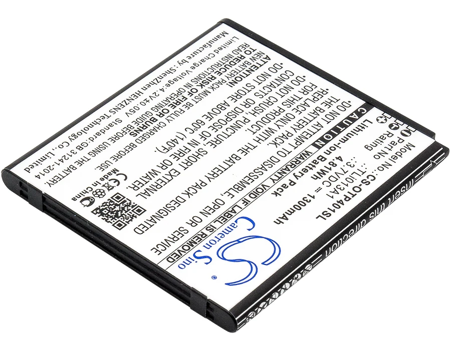 Аккумулятор Cameron Sino 1300mAh TLi013A1 TLi013A7 для ZTE OT 4017 4017A 4017D 4017F 4017G 4017S 4017X|Аккумуляторы