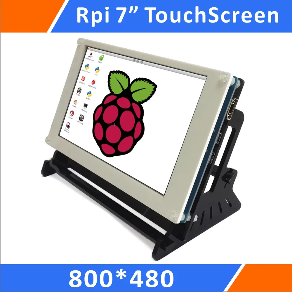 Raspberry Pi 7 дюймов 800x480 пикселей IPS Hdmi вход емкостный сенсорный ЖК дисплей с чехлом|lcd