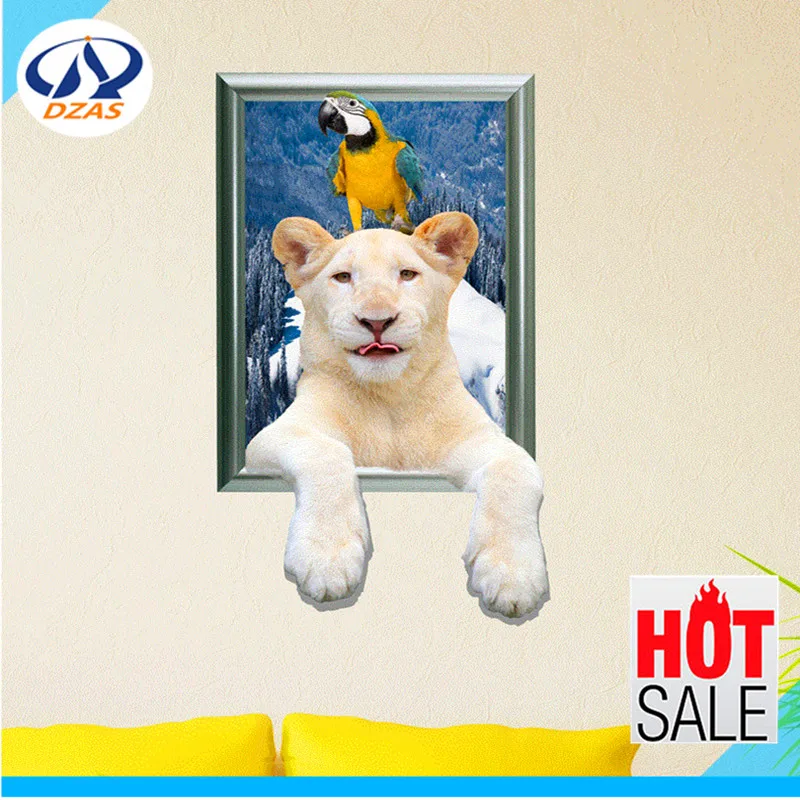 

Living room 3D pet dog polar bear Penguin Giraffe DZAS-LQ Mural