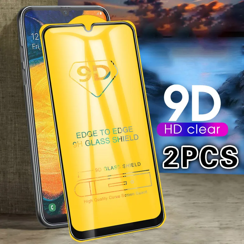 2 шт. 9D полное клеевое Покрытие Закаленное стекло для Samsung Galaxy M30 M20 M10 A70 A60 A50 A40 A30 A20