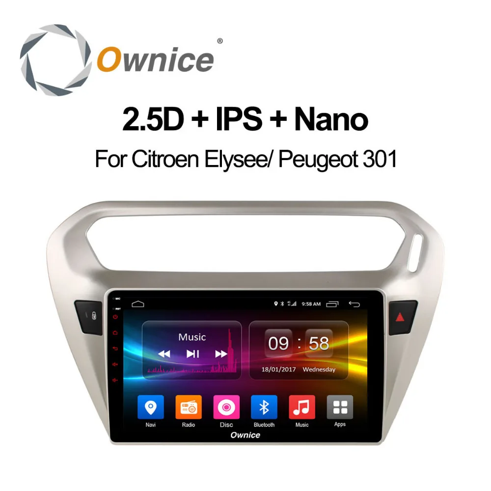 Ownice c500 + Android 8 1 для Peugeot Elysee/301 2014 2016 автомобильный dvd плеер 2G RAM 4G LTE WIFI BT GPS карта