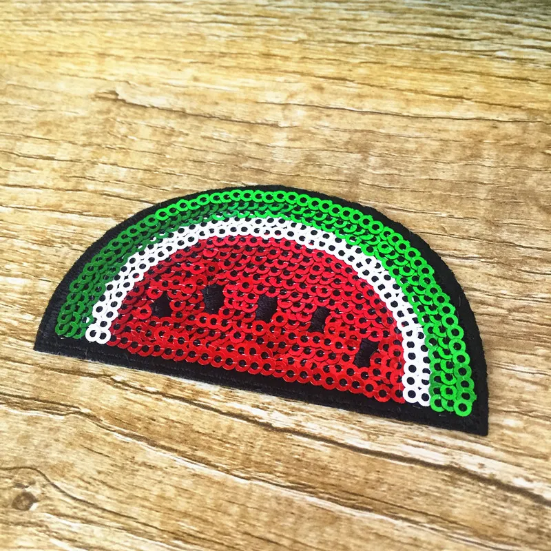 Новое прибытие патч мультфильм фрукты блёстки вышитые патчи арбуз Железный на