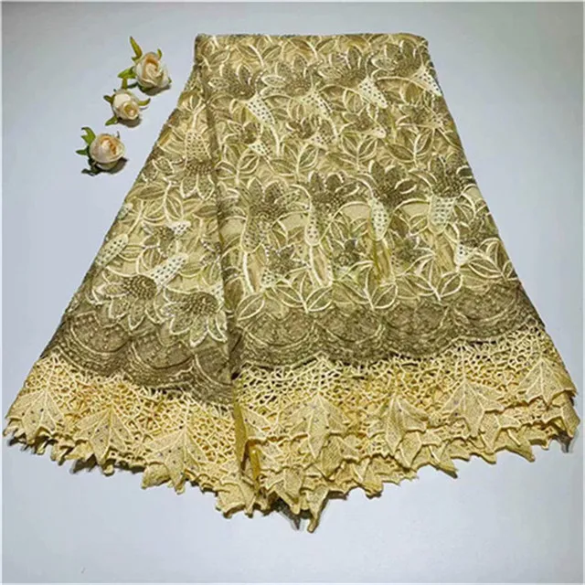 2018 Популярные королевские синие кружевные сети с камнями французская сетка