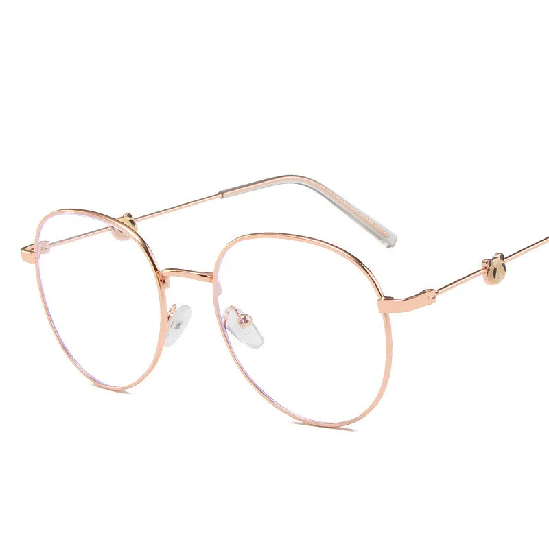 Elbru Ultralight Anti-blue Light Clear Lens Glasses Frame Women&Men Metal Frame Computer Eyeglasses Anti Glare Fake Glasses