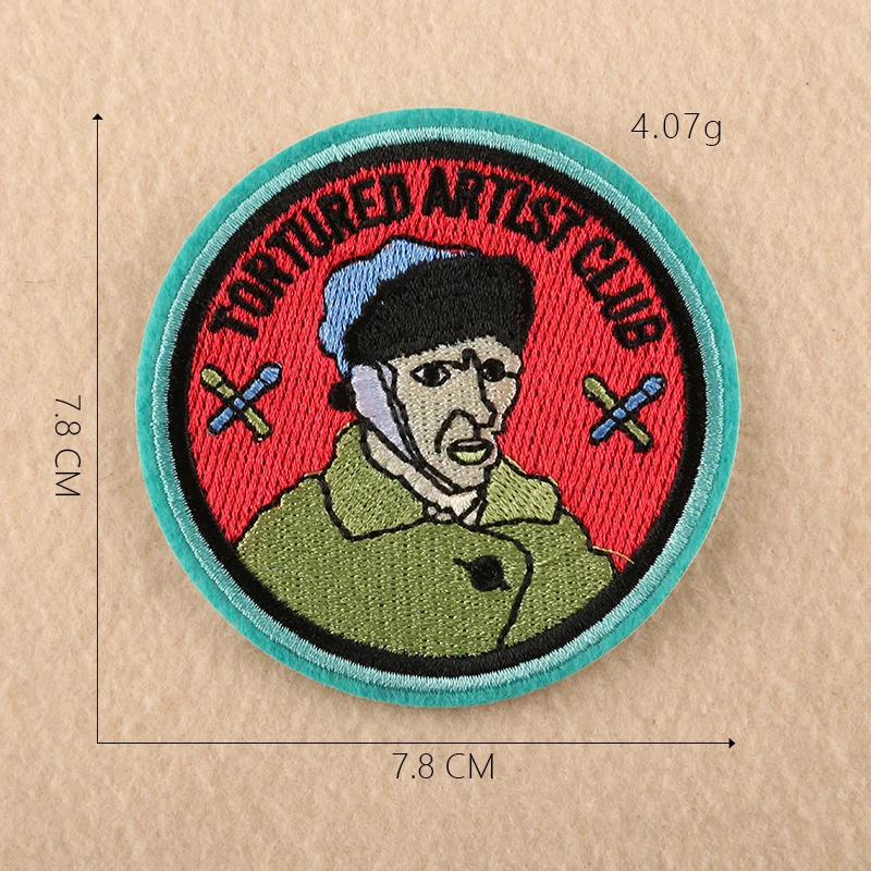 1-PCS-Z-51 1 шт., круглые нашивки с вышивкой для футболки, железные нашивки в полоску, Аппликации, одежда с изображением губ, наклейки с черепом, Бейджи для одежды@ C - Цвет: 1-PCS-Z-51