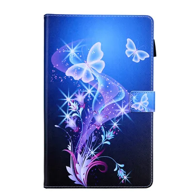 9 Чехол для samsung Galaxy Tab A 10,1 T510 T515 SM-T510 чехол Funda для планшета из искусственной кожи в мультяшном стиле с подставкой+ пленка+ стилус - Цвет: 9