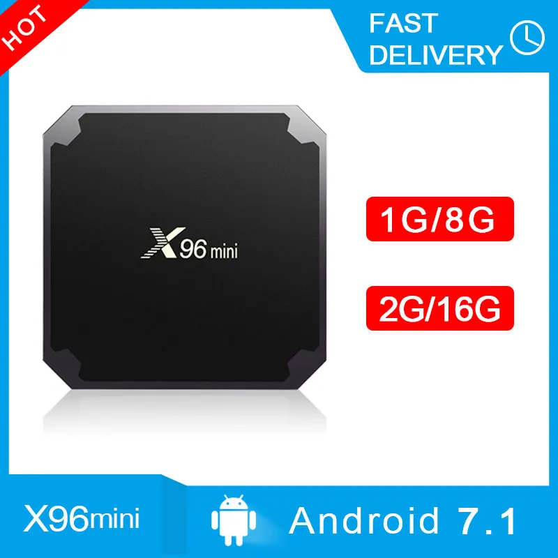 Смарт тв приставка Андроид 7.1.2 X96 mini smart tv box 8/16 Gb память 4K Media Player x96 мини Декодер