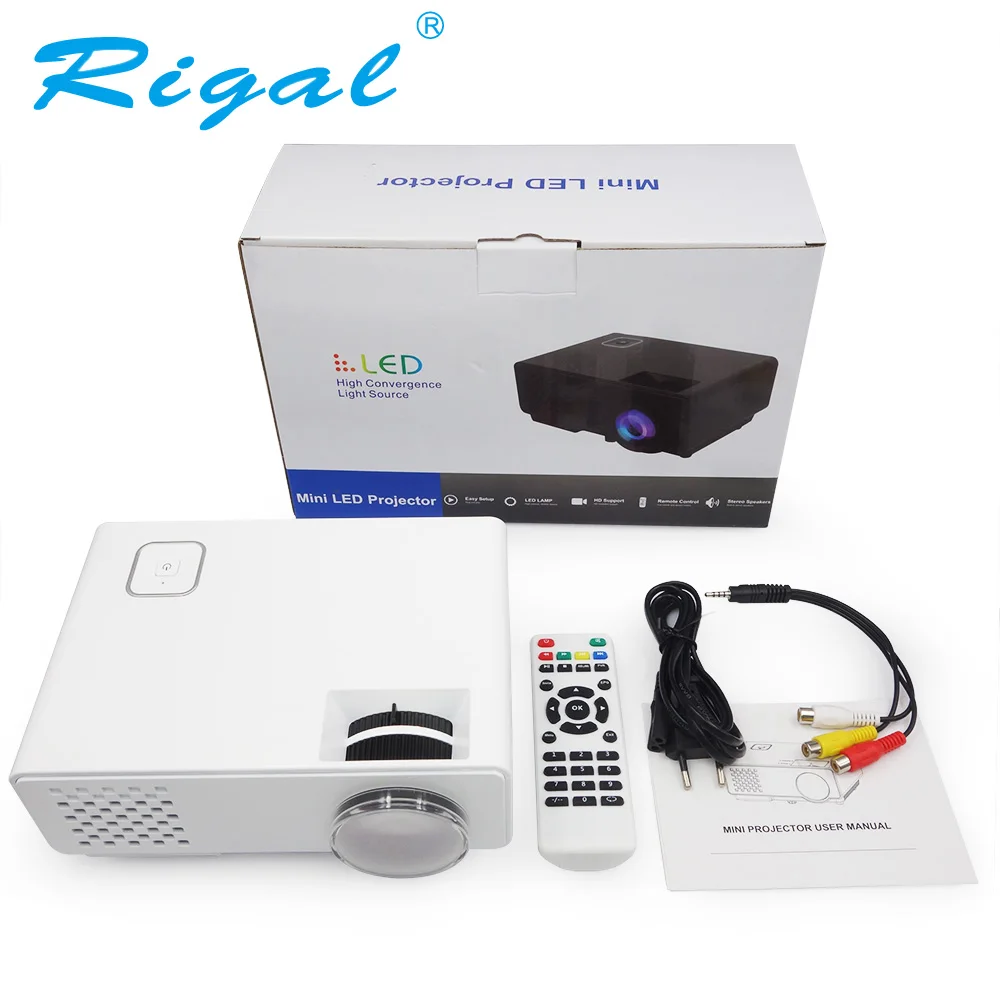 Rigal HD RD810 мини-проектор 1000 люмен портативный мини светодиодный видеопроектор RD-810