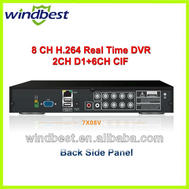8-канальный D1 H.264 видеонаблюдения DVR комплект день ночного видения всепогодный