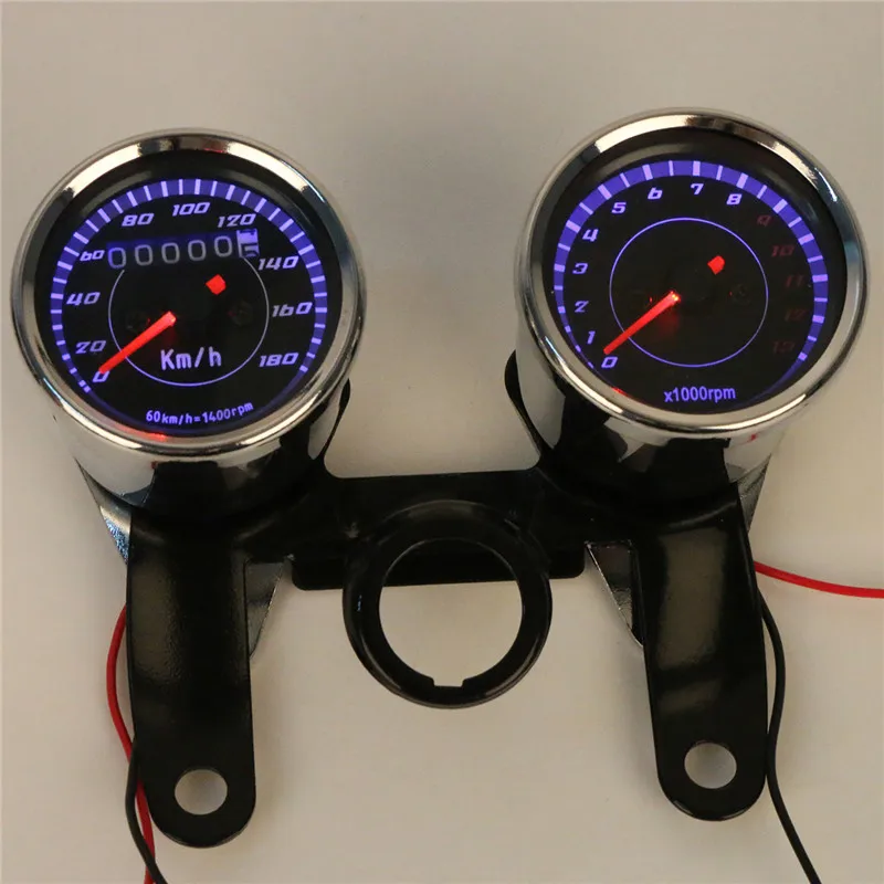 Мотоцикл Скорость ometer Тахометр пробег Gauge ATV велосипед скутер с подсветкой метр