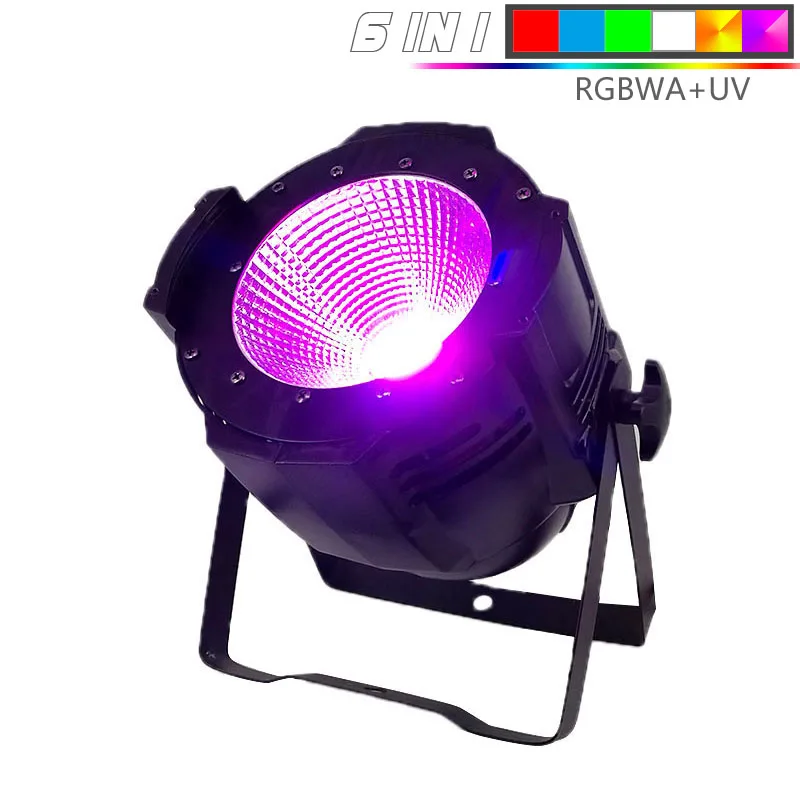200W Par COB 6in1 2 глаза светодиодный 200 Вт COB Par свет RGBWA+ UV 6в1 DMX 512 освещение для профессиональной большой Театральная сцена зрительское сиденье - Цвет: 200W Par COB 6in1