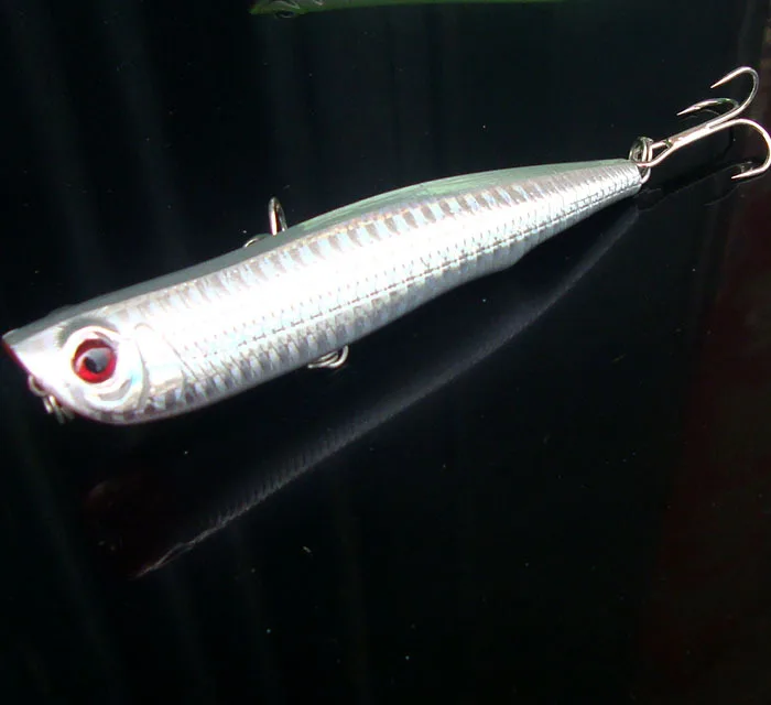 Silver Качество, встроенный в транспортное средство приманка для рыбалки 16g/10,5 см Topwater для приготовления жесткие искусственные приманки, наживки снасти - Цвет: Silver