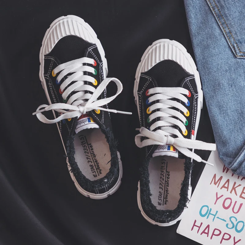 Женская белая парусиновая Обувь На Шнуровке однотонные кроссовки Zapatillas Deportivas Mujer