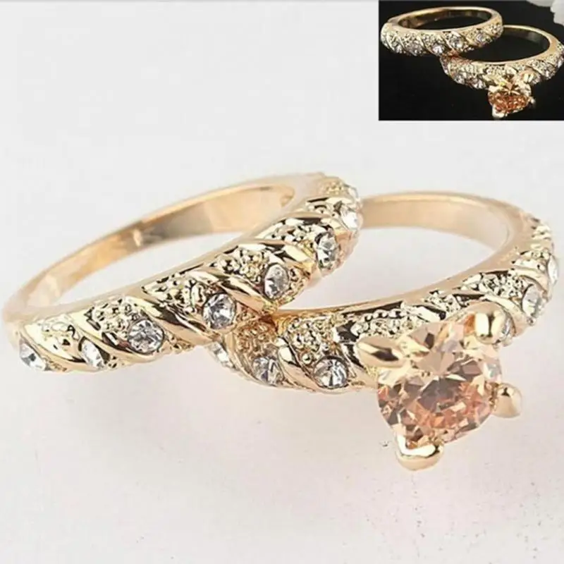 2 шт женское мужское кольцо Модные парные влюбленные круглые кольца подарок