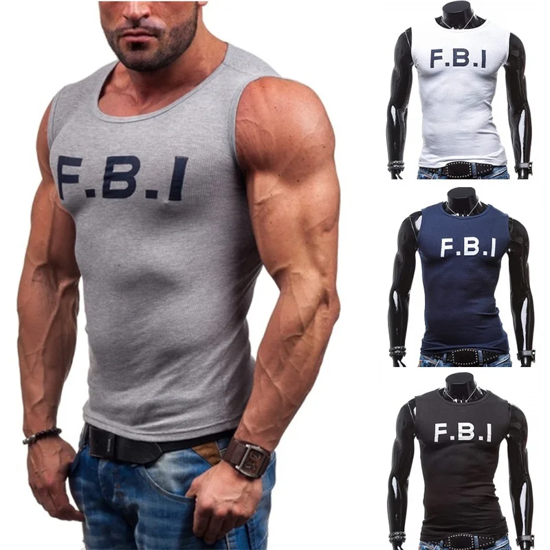 Мужская футболка без рукавов с круглым вырезом|Майки| |