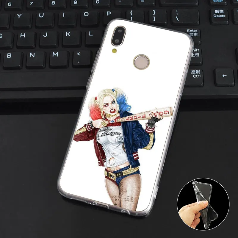 DREAMFOX N046 Harley Quinn Suicide Squad Soft TPU Silicone Cover For Huawei Honor 6A 6C 7X 9 10 P20 P30 Lite Pro P Smart Case |