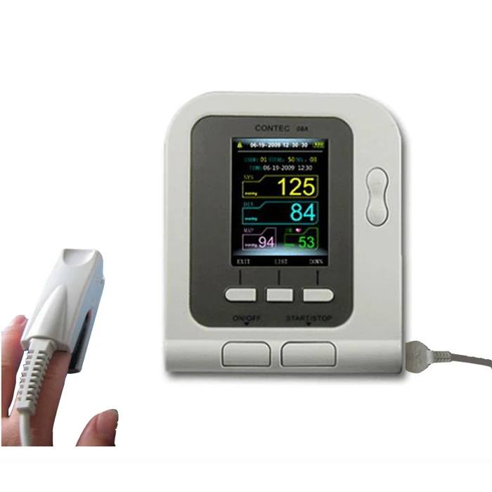 Сфигмоманометр кровяное давление CONTEC08A(CE/FDA), с зондом оксиметра Ambulatory Arm кровяное давление пульсовый сфигмоманометр - Цвет: Human Cuff Probe