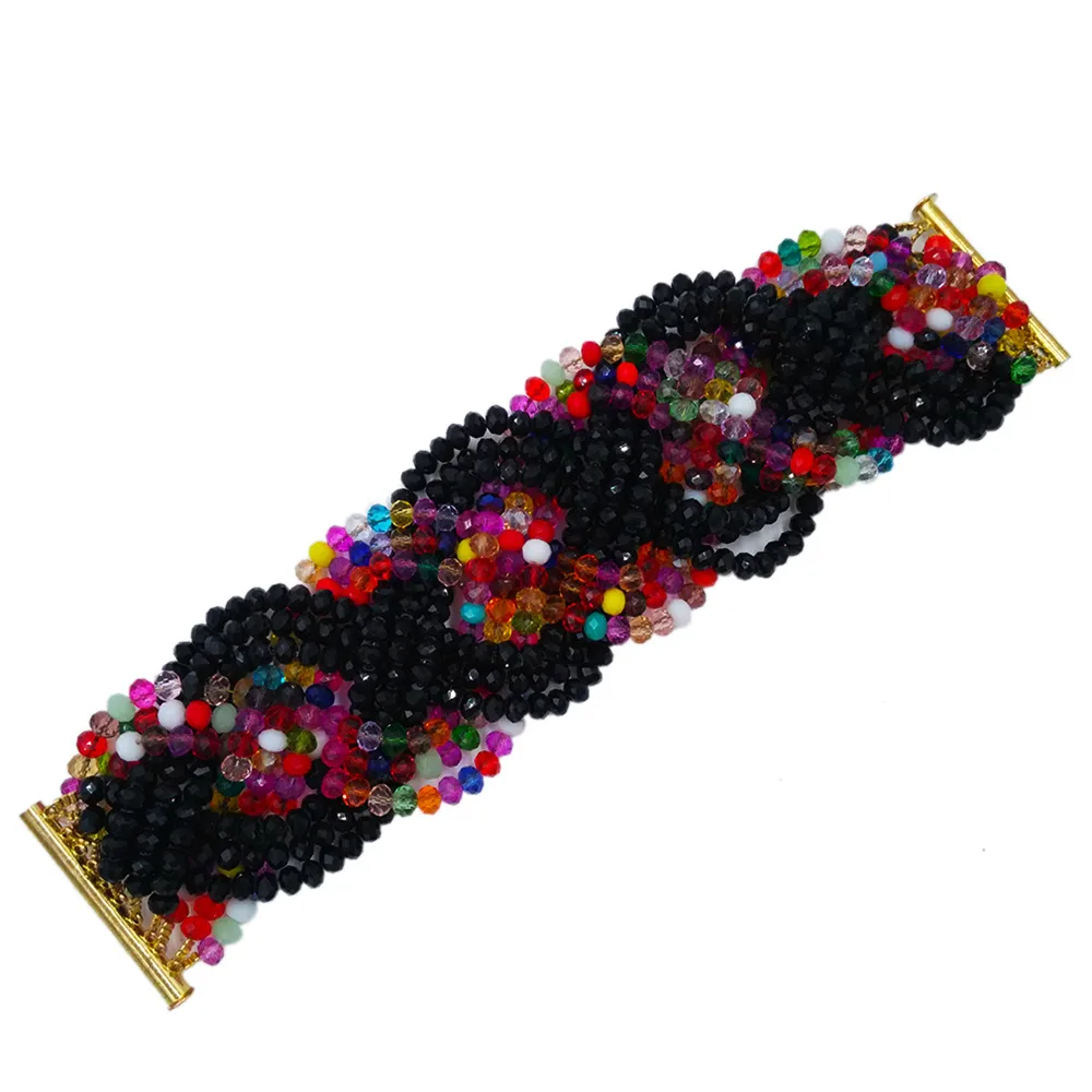 Модный черный разноцветный костюм африканские бусы ювелирный набор нигерийские