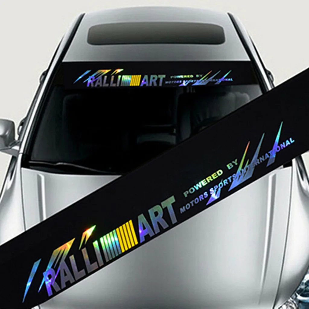 

Laser Reflective Letters Auto Car Front Window Windshield Decal Stickers For BMW For Ford Focus For Mazda - Car Styling Fashion