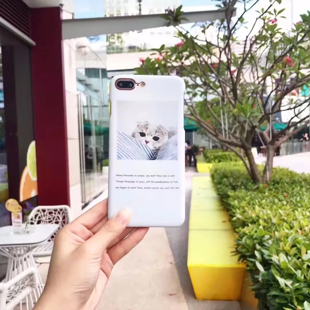 Для iPhone 6 S Чехол 3D Новый Дизайн прекрасный кот Письма мягкий силиконовый чехол