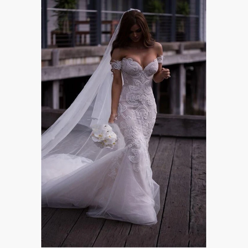 Романтическое свадебное платье-русалка лидер продаж 2019 свадебные платья со
