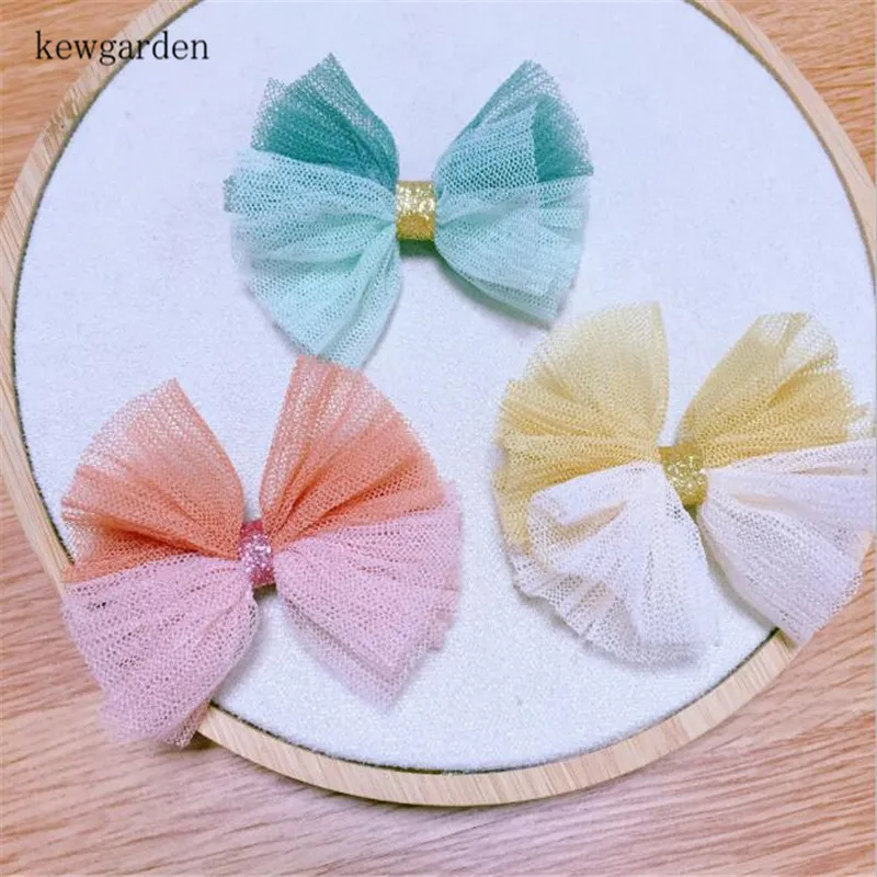 Kewgarden детская девочка Двойные Цвета Марля Кружева бант заколки для волос повязка