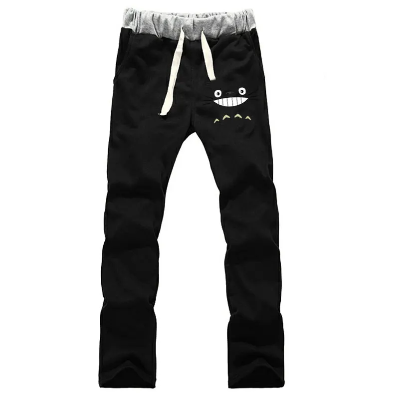 

Womens Anime Totoro Fleece Sweatpants Straight Drawstring Atheleisure Cotton Casual Sweat Pants Tracksuit All Season Trousers