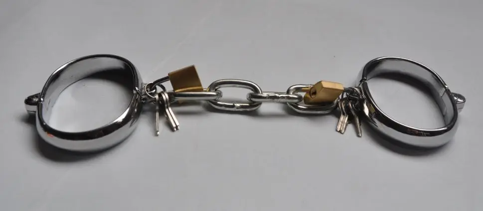 Новейшие мужские и женские наручники из нержавеющей стали овальной формы для