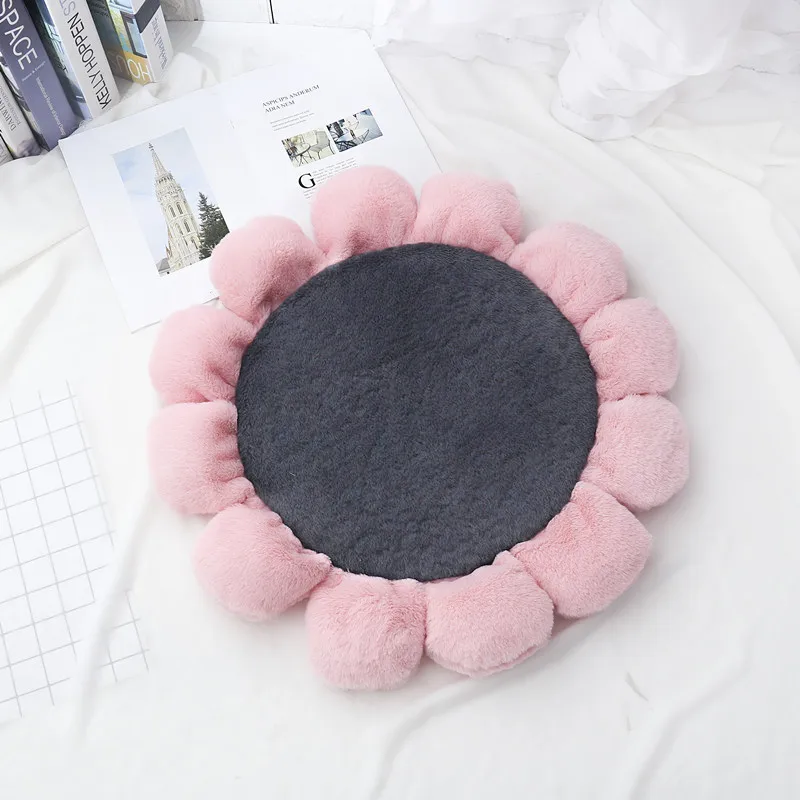 Dark Gray Цветок игрушка в форме собаки коврики домашних животных кошка коврики для дома щенок коврик для собак для детей и взрослых мягкие подушки Короткие Плюшевые - Цвет: Dark Gray