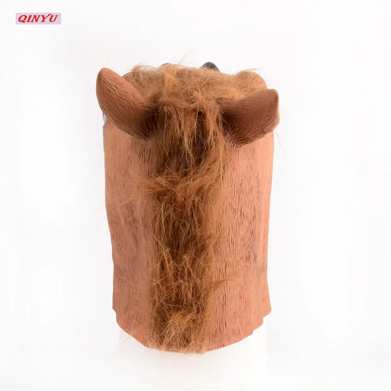 Костюм на Хэллоуин маска с животными всю голову лошади страшная меховая грива