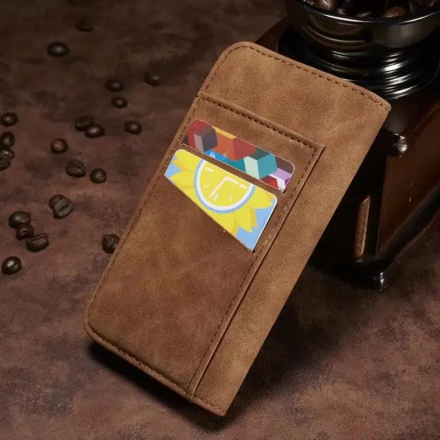 Retro Leather Stand Case for Samsung Galaxy NOTE 9 8 S9 S8 Plus S7 Edge Iphone X 7 6 5S Magnetic Card Wallet Flip Removable |