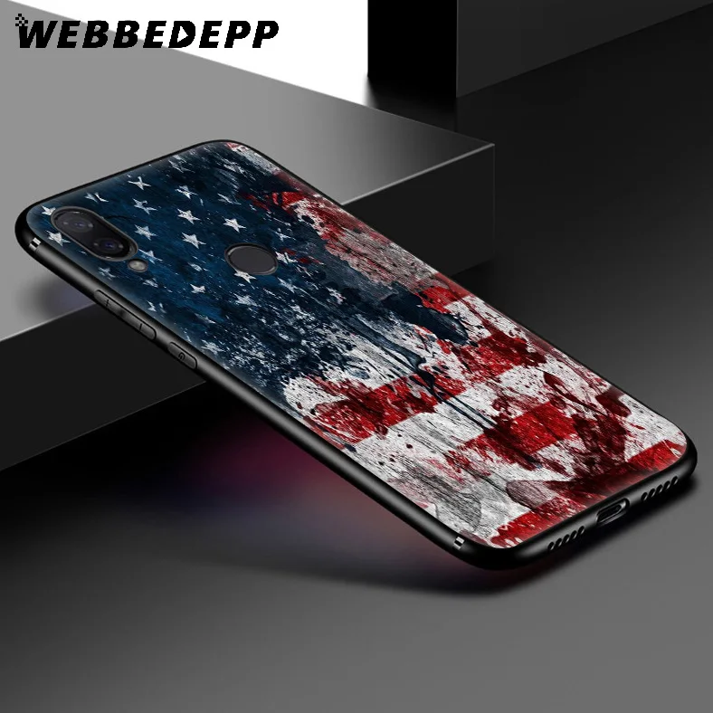 WEBBEDEPP American flag USA Soft Case for Xiaomi Redmi K20 7A 4A 4X 5 5A 6 6A S2 Note 8 4 7 Pro Plus Prime |