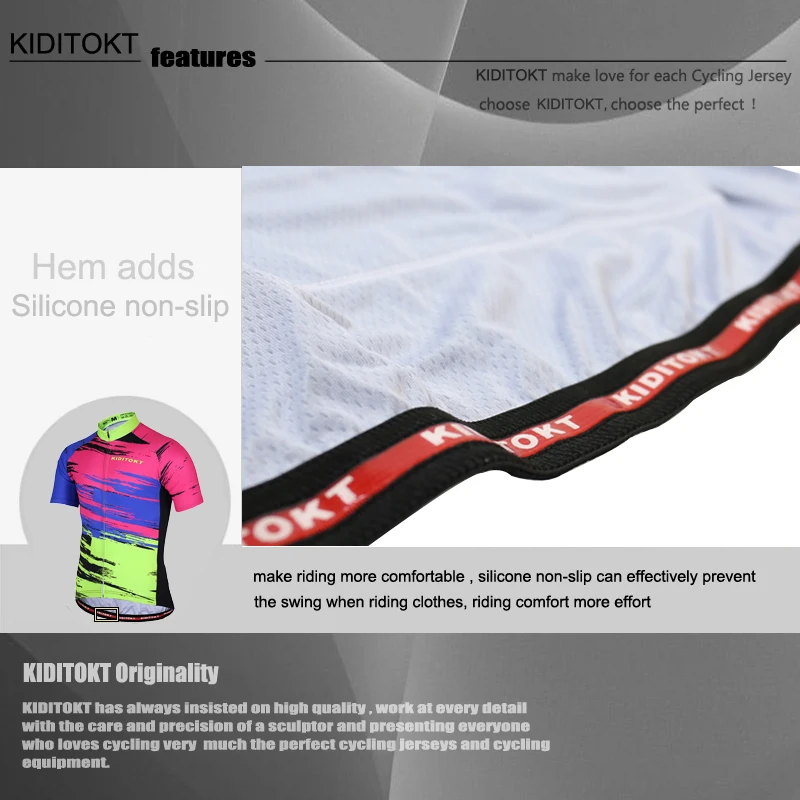 

KIDITOKT Summer Cycling Jersey Mountain Bike Clothes Summer Cycling Clothing Racing MTB Bicycle Cycling Sportwears