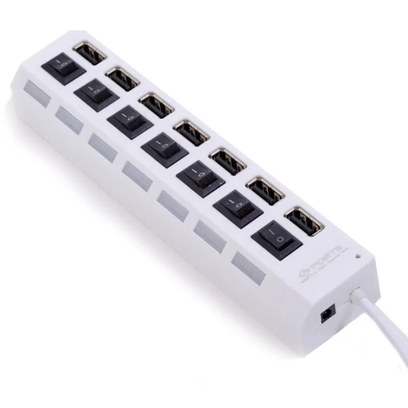 Micro usb-хаб 2,0 7 Порты и разъёмы USB концентратор с включения/выключения USB разветвитель адаптер высокого Скорость периферийные аксессуары для планшетных компьютеров
