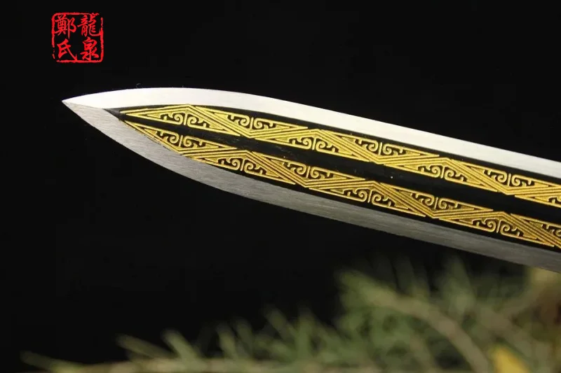 Китайский меч цветные складные стальные Позолоченные фитинги розовый