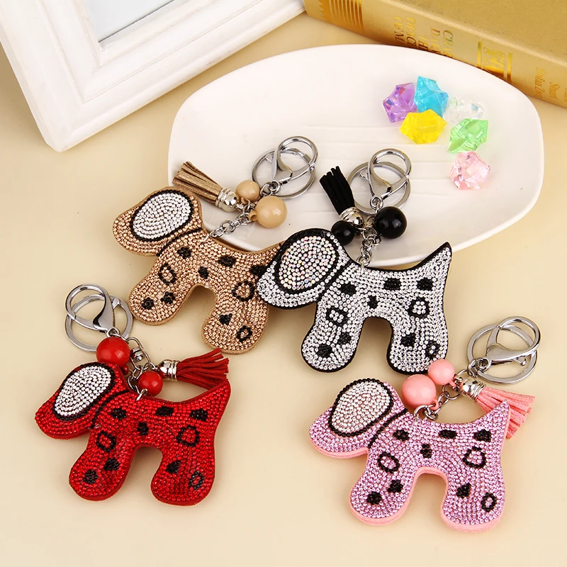 YD&ampYDBZ 2019 Cute Dog Key Keychain For Women Fashion Kwaii Jewelry Car Ring Brown Pink Silver Color Red 4 Handbag Keychains | Украшения