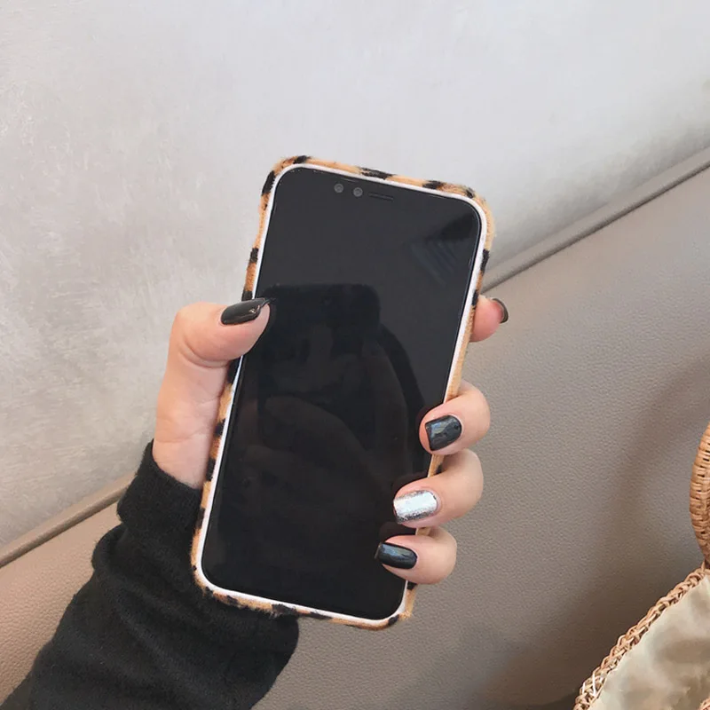Модный Леопардовый Шерстяной Чехол для телефона iphone XS Max чехол XR X 6 6S 8 7 plus