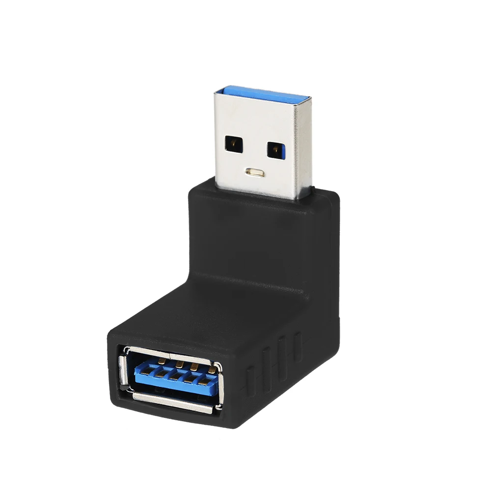 Правый угол USB3.0 AM to AF L адаптер конвертер USB 3 0 A папа к гнезду 90 градусов заглушка