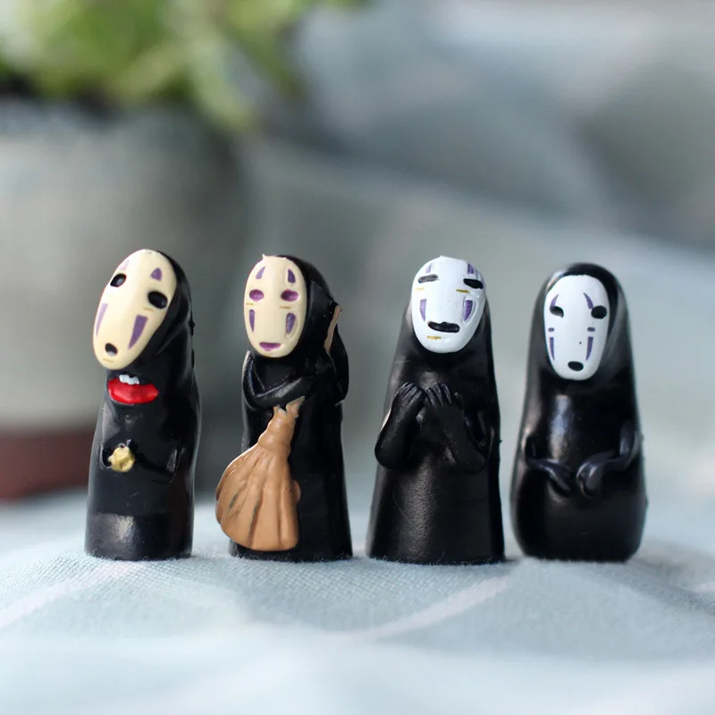 4 шт. без лица мини модель Студии Ghibli Миядзаки Хаяо Унесенные спиралью ПВХ игрушки