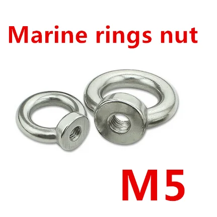 

2021 Promotion Real Thrust Bearing 10pcs M5 Rings Nut Round Marine Eyenut