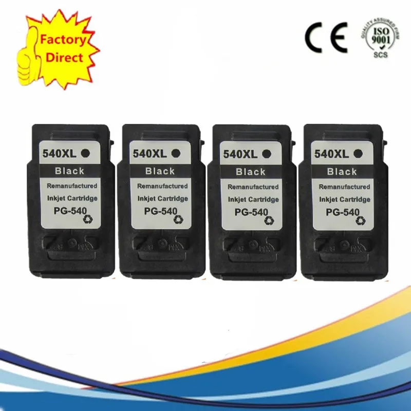 PG-540 PG-540XL PG540 PG540XL PG 540 540XL чернильные картриджи восстановленные Pixma MG-2150 MG-2250 MG-3150 MG-3250 MG-4150 - Цвет: 4BK