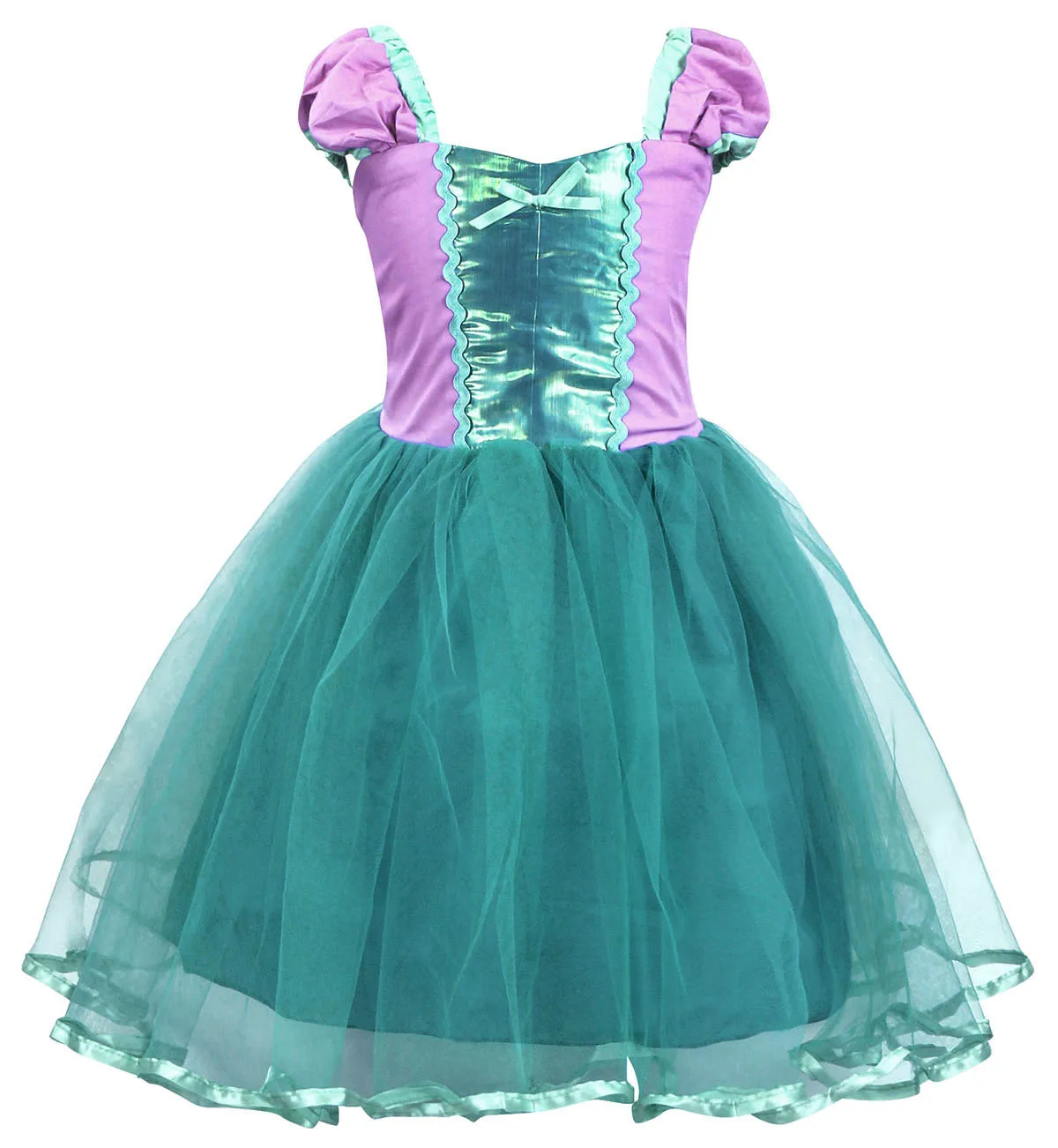 only Dress AmzBarley/костюм маленькой Ариэль для маленьких девочек; платье с короткими рукавами для девочек; повязка на голову; вечерние костюмы принцессы для костюмированной вечеринки; кружевное бальное платье - Цвет: only Dress